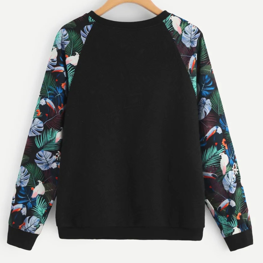 Tropical Print Sweatshirt - Picture 2 of 4